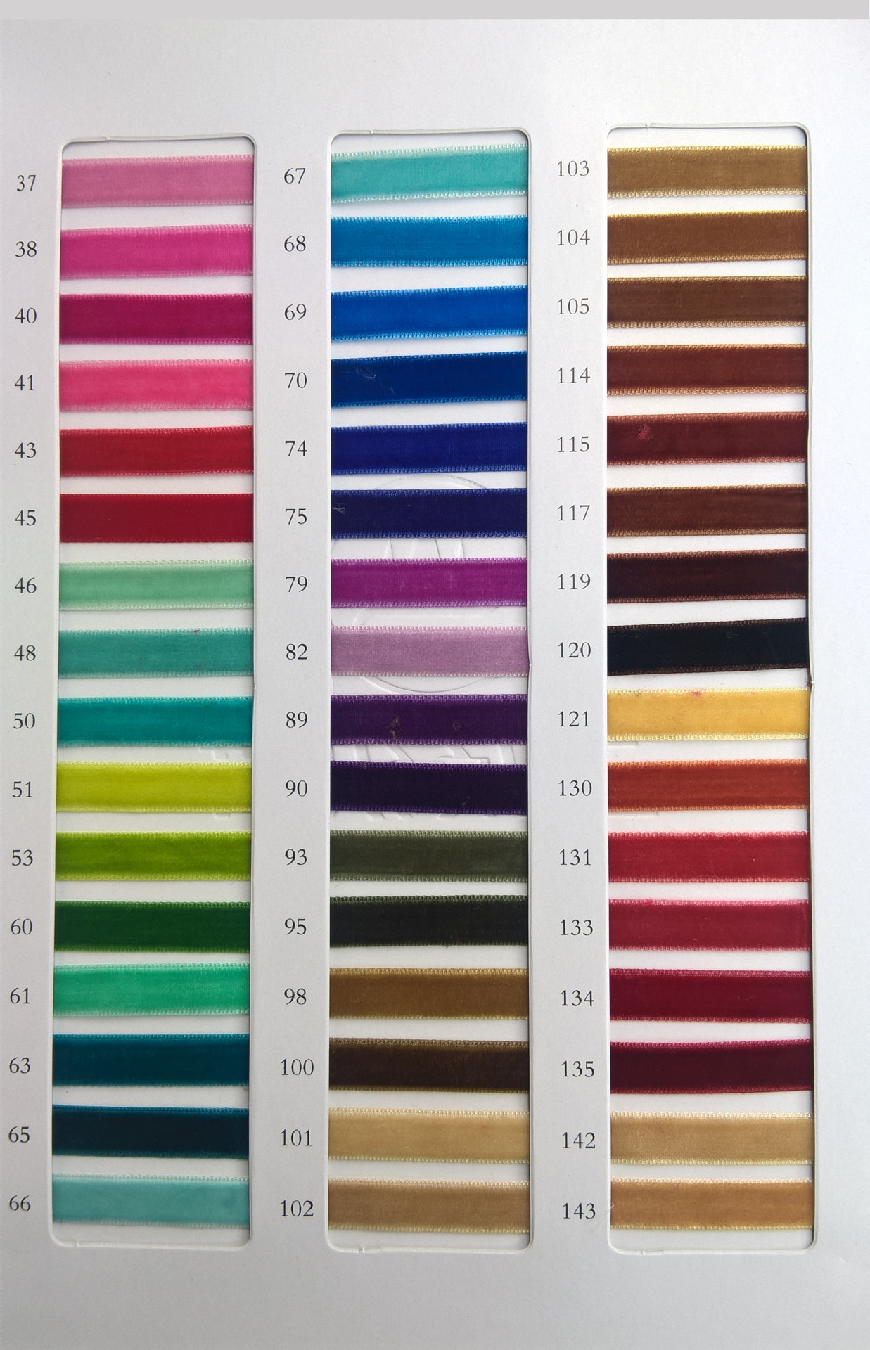Wholesale 2mm to 50mm wide 100% nylon coloured single side velvet ribbon