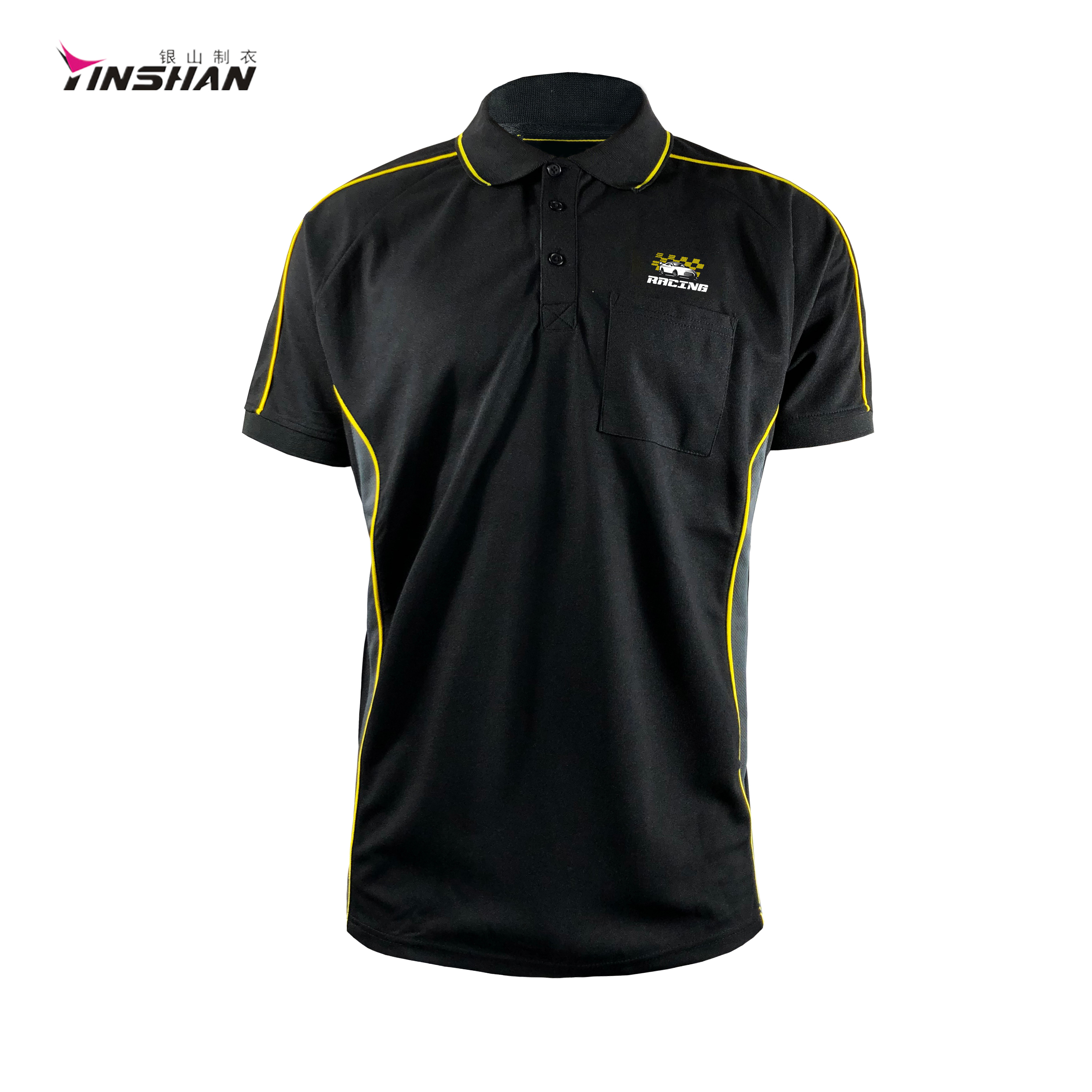 Sportswear Racing Polo Shirt with Custom Pattern Design and 100% Polyester Material