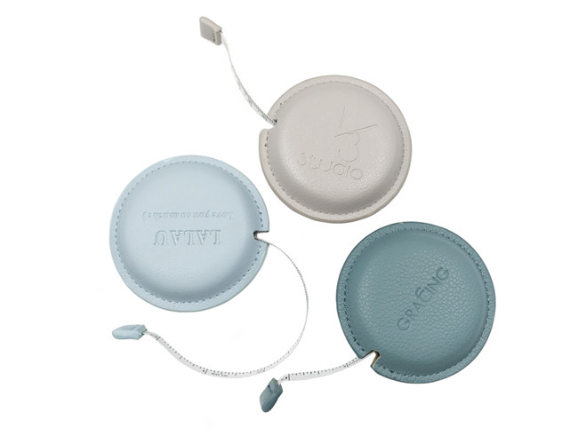 Round Personalized Retractable Cloth Tape Measure Body Soft PU ABS