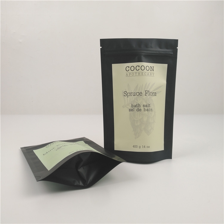Moisture Proof 14 Oz Zipper Foil Resealable Pouches For Body Scrub