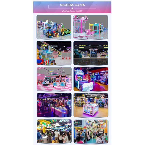 Playfun 2023 Latest Prize Coin Flash Vending Machine 2 Players Clip Gift Stickers Game Machine Chasing Boy Kids Playmachine