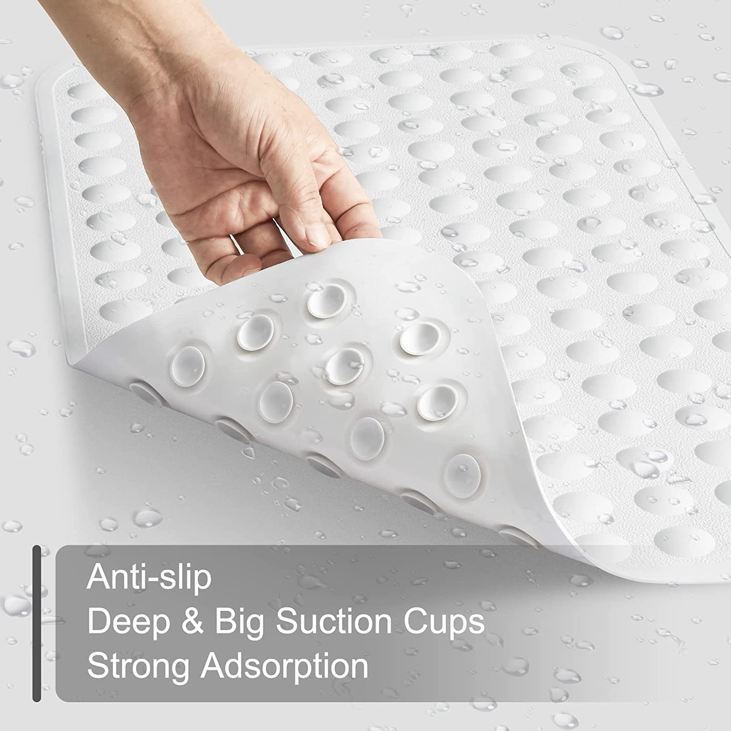 Anti Slip Bathtub Silicone Shower Mat Harmless Waterproof Durable