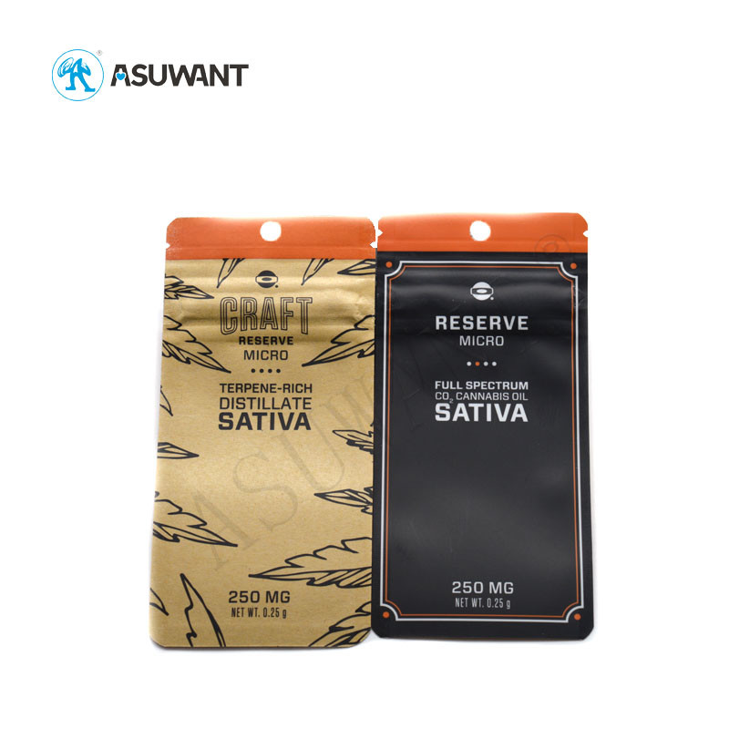 Weed Packaging Smell Proof Zipper Bags Small Sachet Plastic Cigar Bags