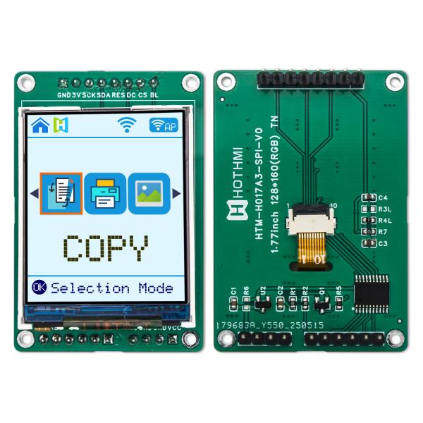 1.7 Inch TFT LCD Display Module with ST7735S Driver for Arduino, Raspberry Pi