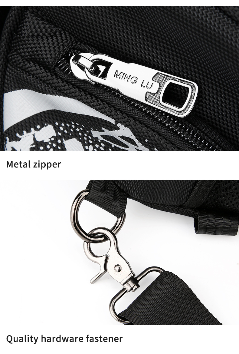 All Seasons Triangle Sling Bag Fashion Sports Student Sling Bag Rainproof