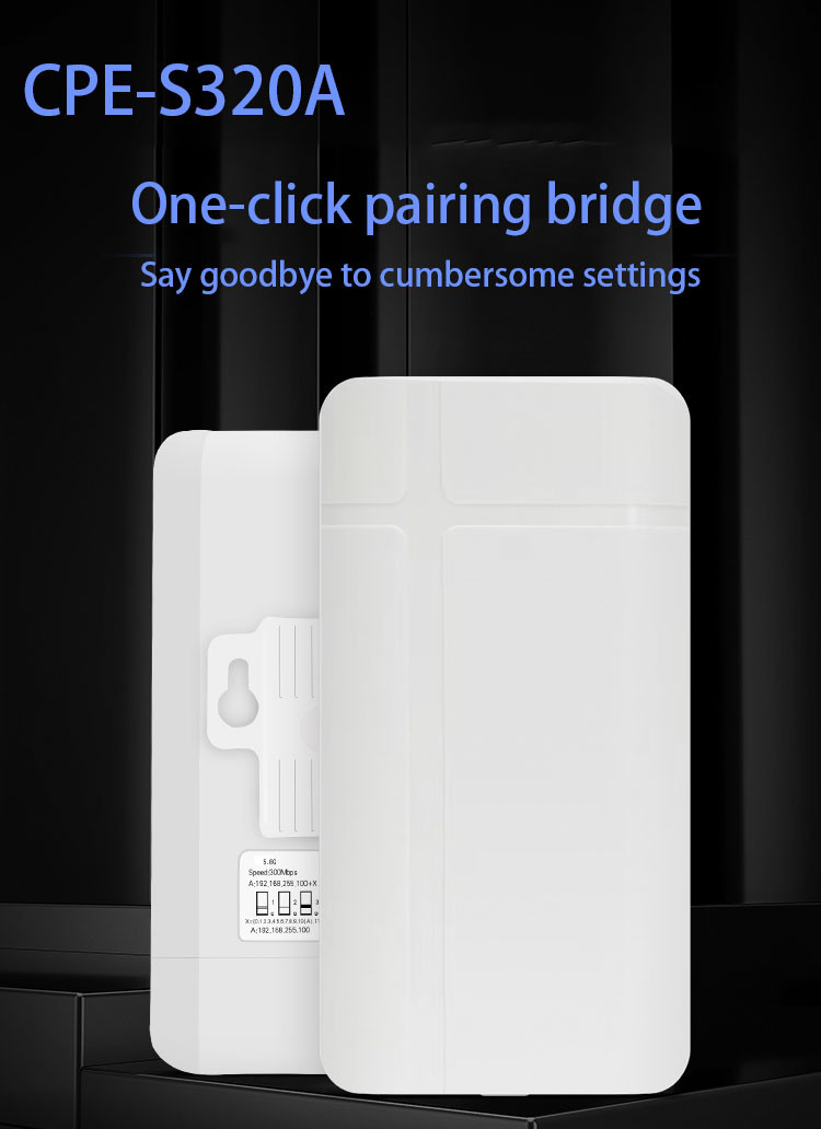 S320A 300Mbps Point To Point Wifi Bridge 500m Long Distance Plastic Shell