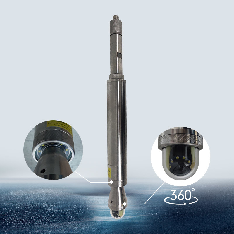 Industrial Level Borehole Inspection 65mm Dual PTZ Camera 360 Degree Rotate