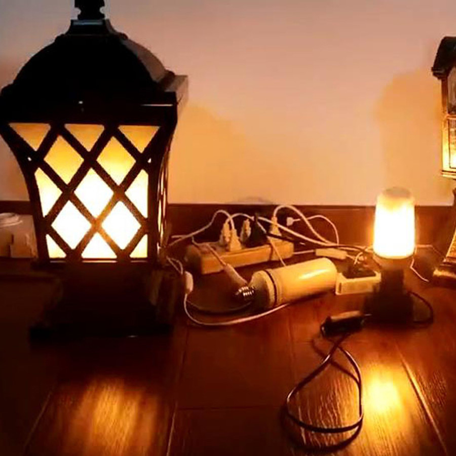 E26 E27 Effect Fire LED Flame Light Bulb for Decoration on Christmas Halloween Holiday Party