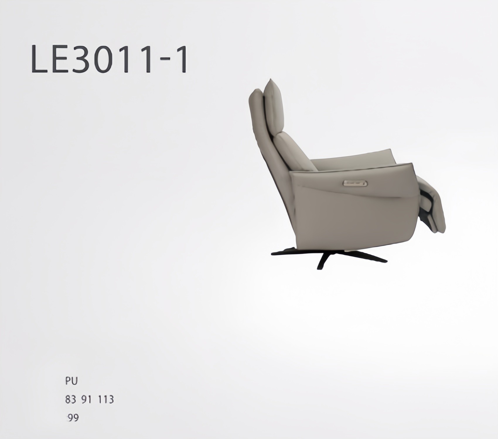 Home Furniture Hotel Lobby Hall Leather Accent Chair Revolving Leisure Chair