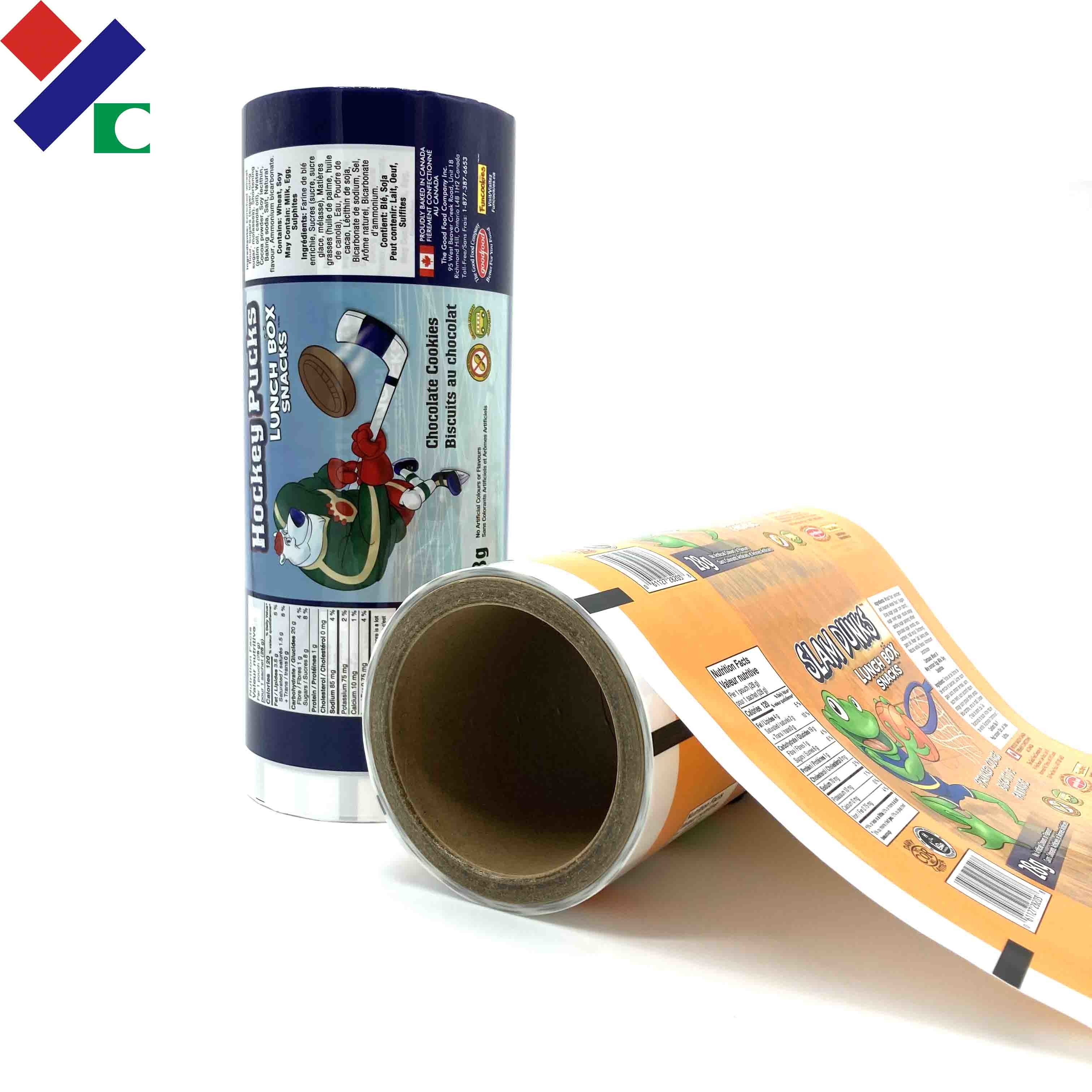 Plastic Food Packaging Film Roll 30 Microns Leak Proof 10 Colors