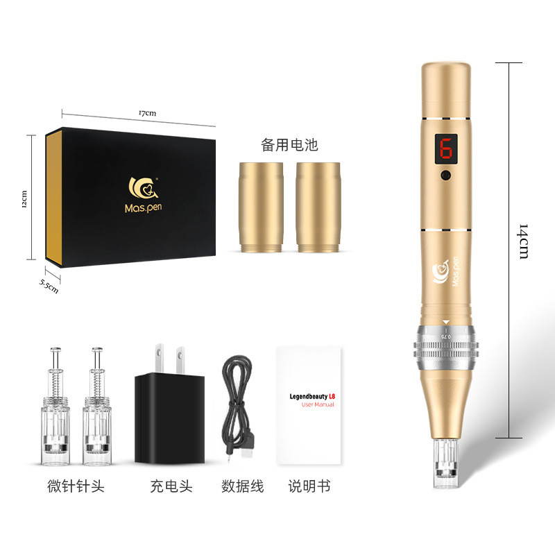 Derma Pen with Adjustable Needle Depth for Scar & Acne Treatment