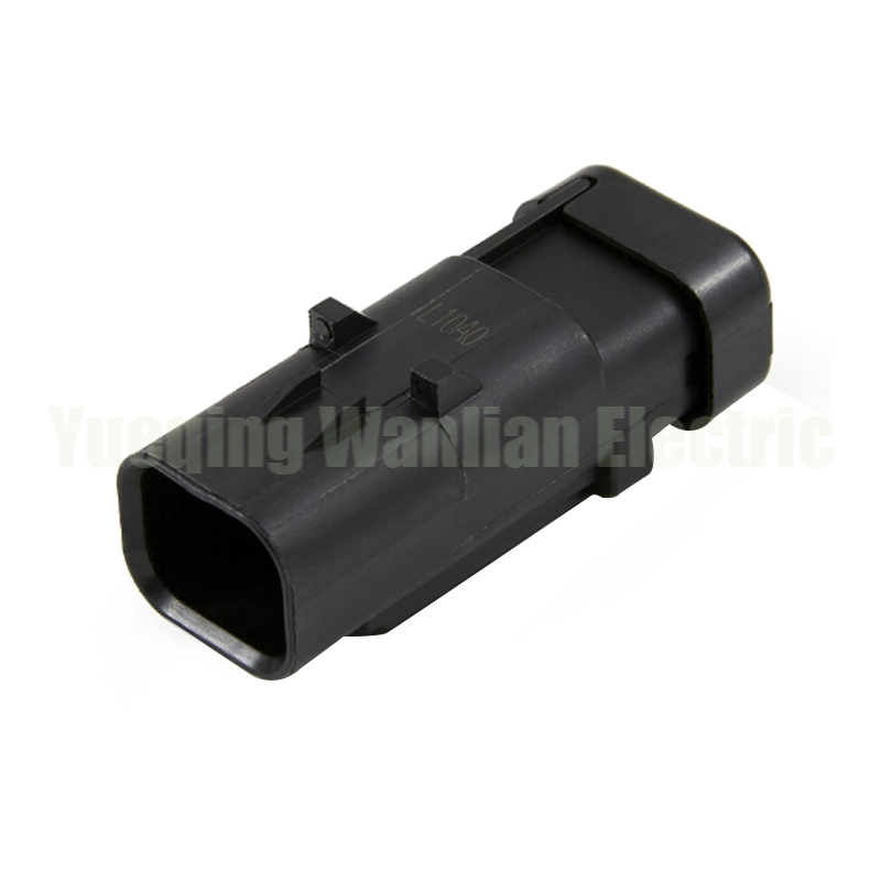 776428-1 Male Black Receptacle Waterproof Auto Connector 2 Pin