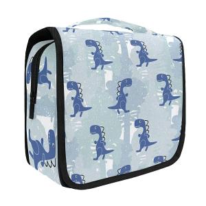 China Hanging Travel Toiletry Bag Kit Makeup Case Cosmetics Organizer for Men Women (Dinosaur Blue Boy) on sale