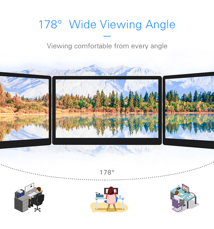 Response Time 12ms Narrow Border 16:9 Portable Video Game Monitor