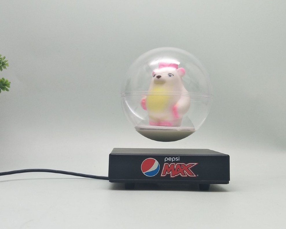 hotsale magnetic levitation bottom ornament toys bear display ,levitating transparent ball stand