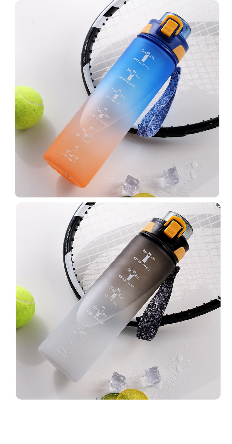 Customized Portable Summer Large Capacity Personalized Sports Water Bottles Plastic Water Bottle 1000ml 32oz Outdoor Sports Activities Travel Cycling