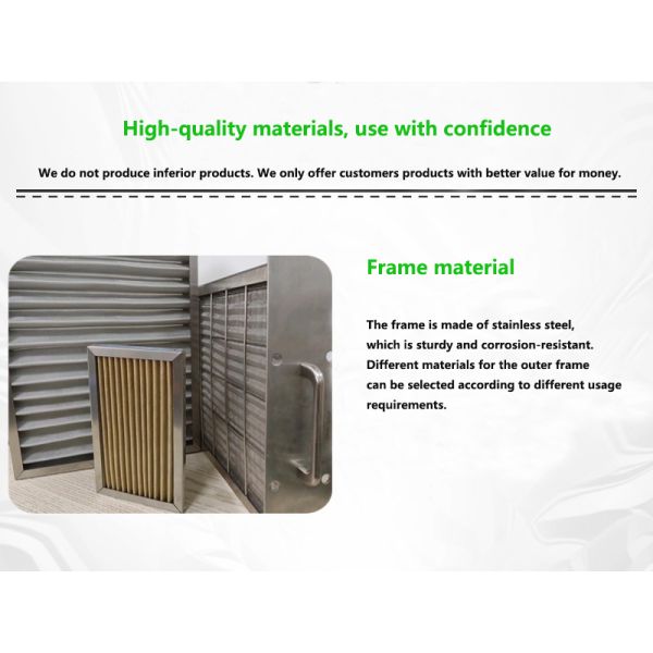 Stainless Steel Frame High Temperature Air Filter Offering High Temperature Resistant Silicone Sealant And 85 Efficiency For In High Heat Conditions