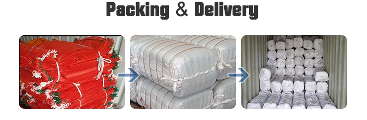 Drawstring HDPE Red Polypropylene Pp Leno Mesh Packing Bag with Label