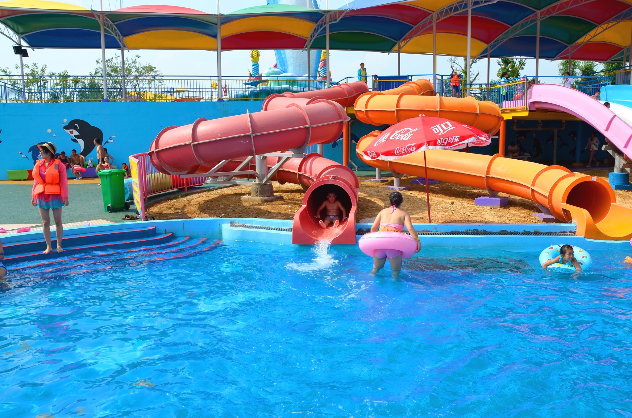 Children'S Combined Fiberglass Outdoor Water Slides 1.9M For Water Park