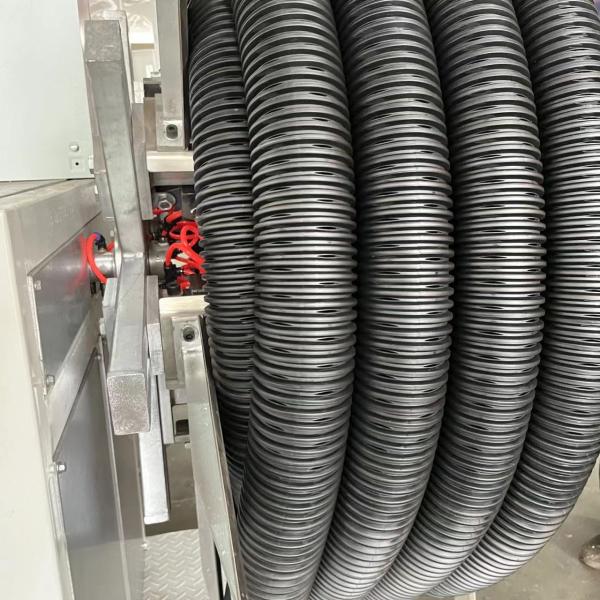 SGS HDPE Pipe Extruder Machine , Plastic Single Wall Corrugated Pipe Production Line