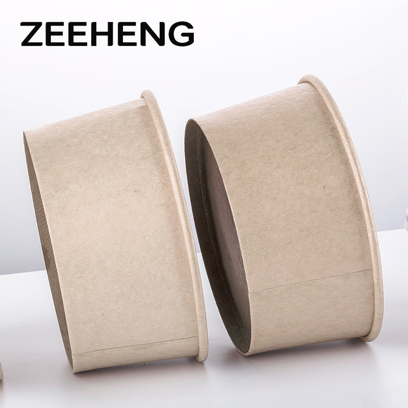 Eco-friendly disposable food grade bamboo pe coated paper bowl
