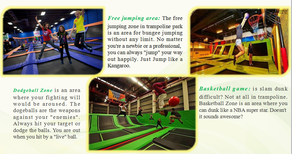 836 M2 Trampoline Attraction Multi Game Indoor Playground Trampoline World