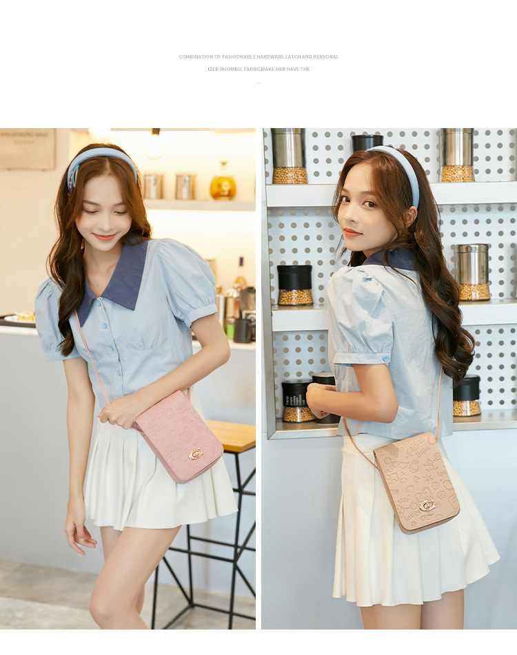 Women Phone Crossbody Bag Pu Leather Mini Shoulder Messenger Bag Travel Portable Coin Purse Card Pouch Bags for Girls Wallets