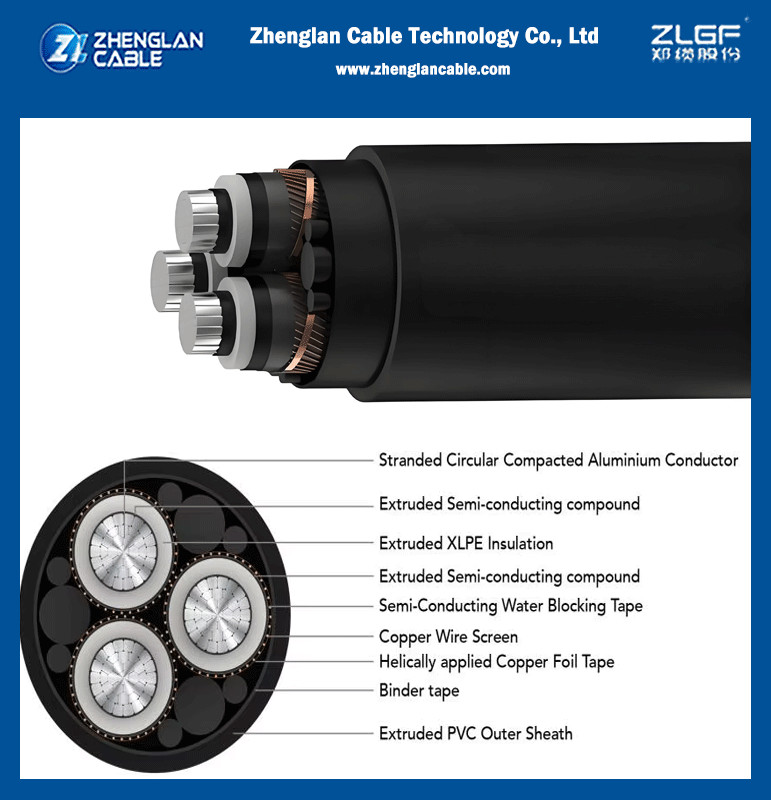 Three / Single Core XLPE Insulated Screened PVC Sheathed Aluminum Conductor AS/NZS 1429.1