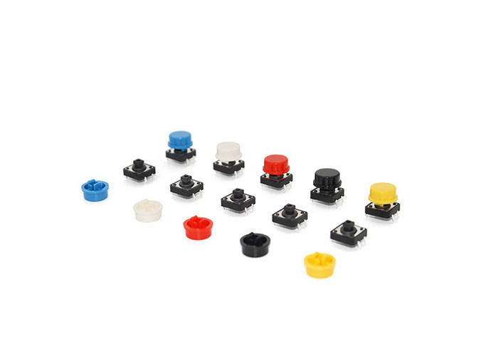 12x12x7.3mm Push Button Switch Cap 12V Round Assortment Kit DIY Project