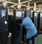 6 Secured Electronic Lockers Cell Phone Charging Kiosks For Airport / Train Station / Bus Station