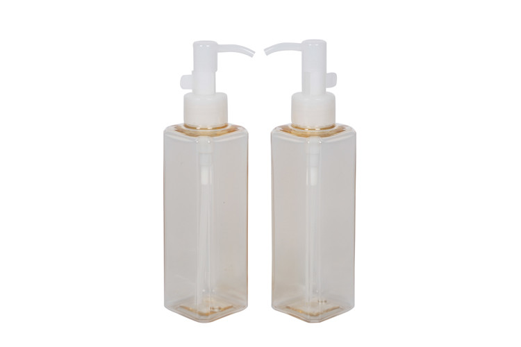 180ml Right Angle Shoulder Square Iso9001 Pump Cosmetic Bottles