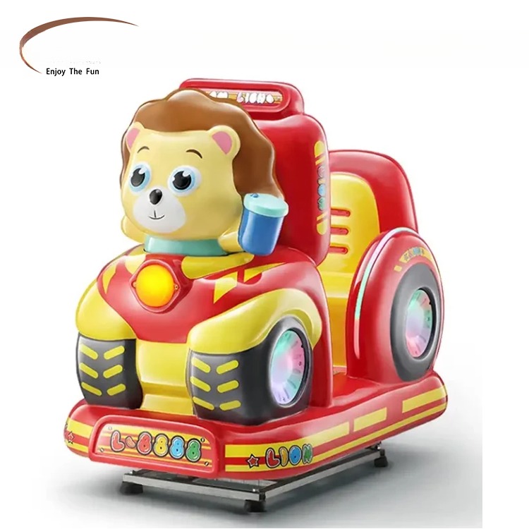 Dreamland Cartoon police car amusement machine kiddie rides coin operated fiberglass 15LCD screen kids electric rocking car