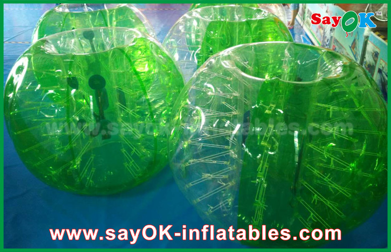 Inflatable Sport Game Green TPU Material Inflatable Sports Games Human Bubble Football Soccer Ball