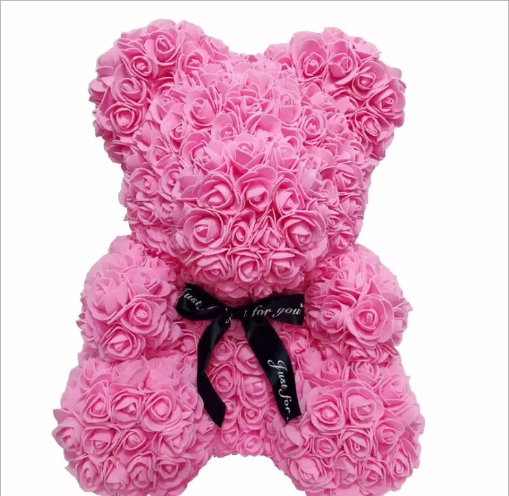 2020 Artificial Foam Teddy Bear Rose Valentine Gift With Gift Box for Valentine's Day