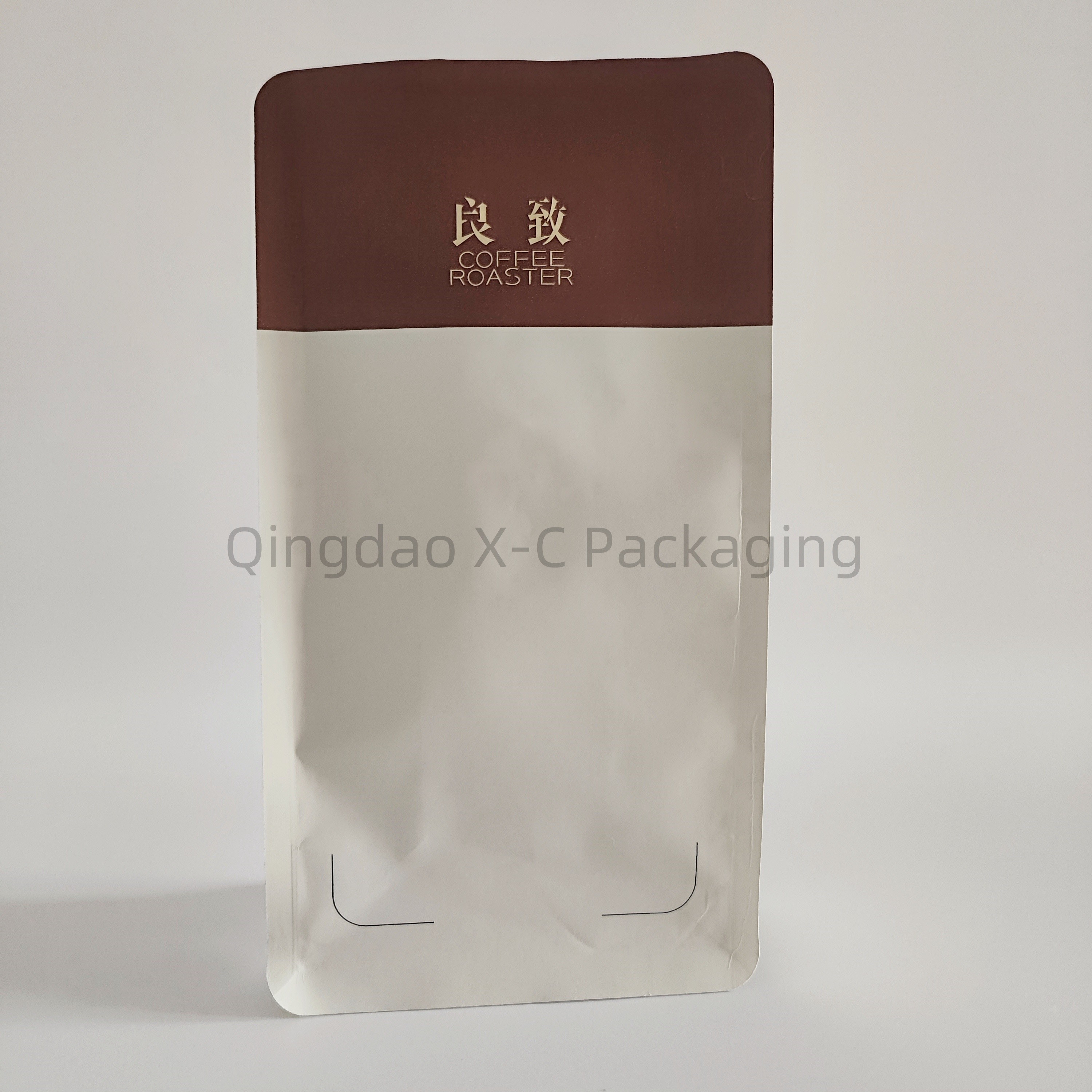 Custom Zipper Eight Side Seal Bag Aluminum Foil Stand Up Pouch With One Way Valve