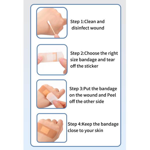 Sterile 76*38mm Adhesive Fabric Bandage Comfortable Flexible Band Aid for Protection