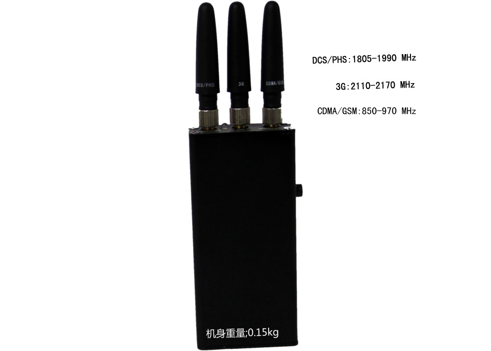 3 Bands Portable Cell Phone Jammer Handheld For WiFi Bluetooth GPS 3G