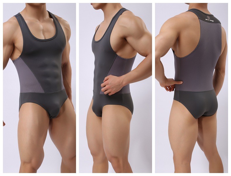 Men'S Wrestling Wear Singlet Sportswear Gym One Piece Tops Fitness Jumpsuit