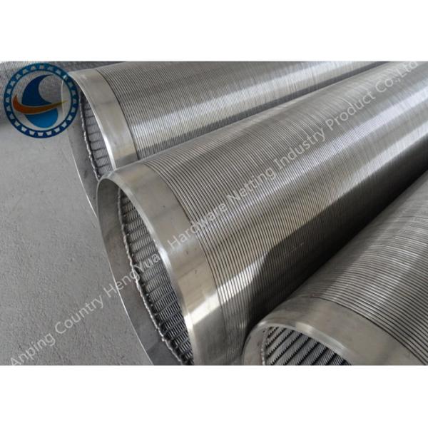 Bleved Welding Ring V Wire Wrap Screen Pipe / Water Well Screen For Sand Control