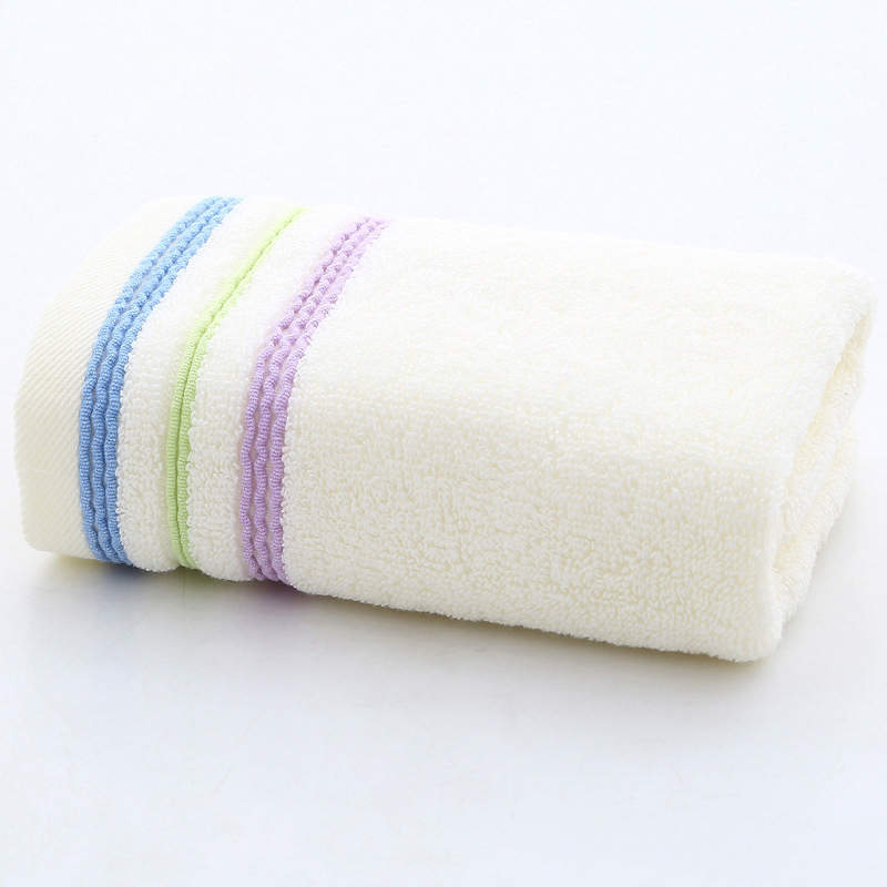 100% Cotton Multicolor Dobby Towel Set for Soft and Absorbent Bathing Experience