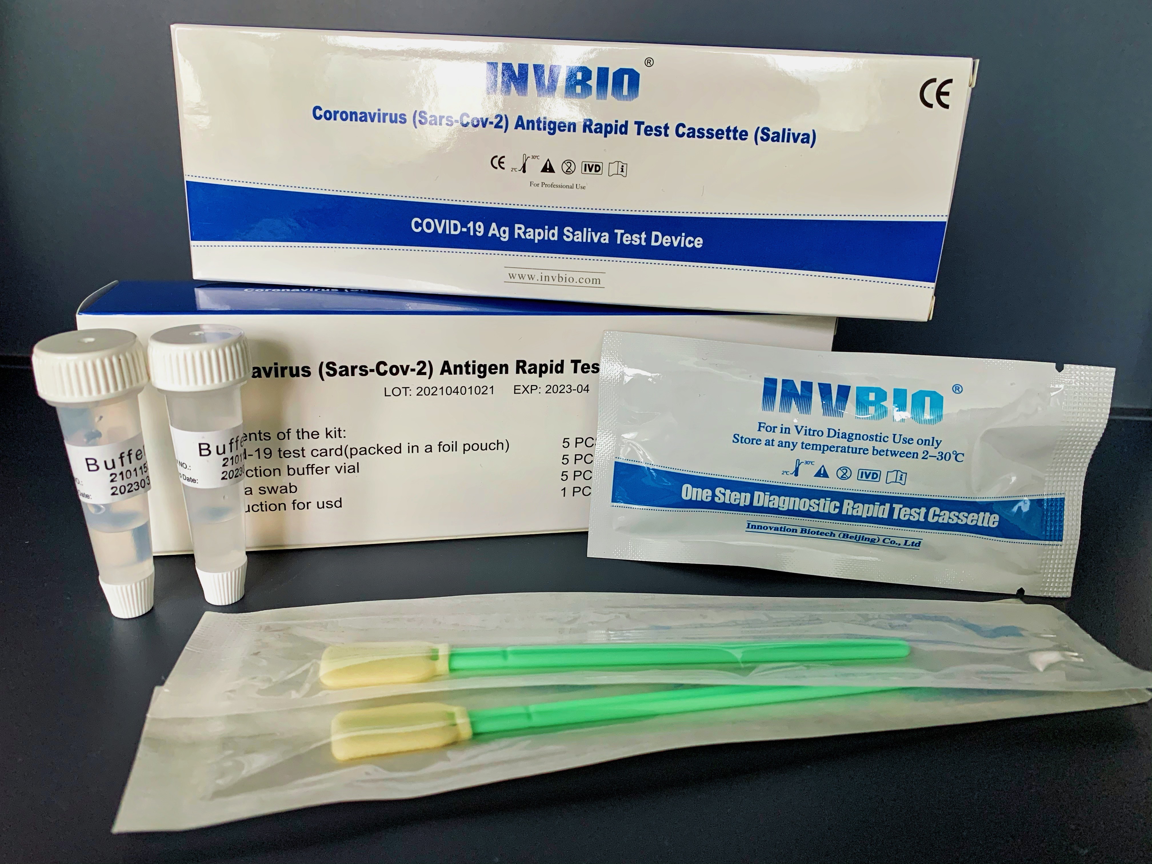 One Step Covid 19 Ag Rapid Antigen Test Home Kit Saliva Antigen Rapid Test Cassette