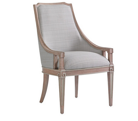 French Style Design Tufted Linen Fabric Upholstered Dining Chair