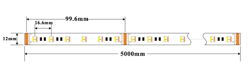 RGBW WW 5 in 1 led soft strip