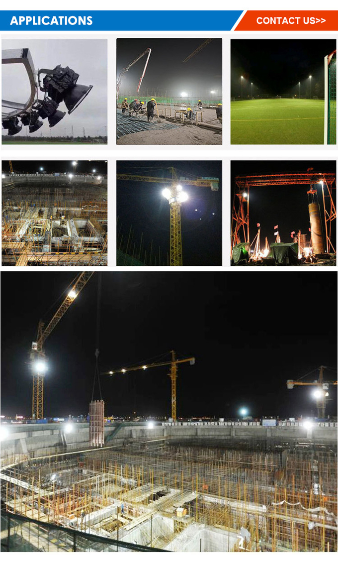 Round Industrial High Bay Lighting Tower Crane Light 200w-700w