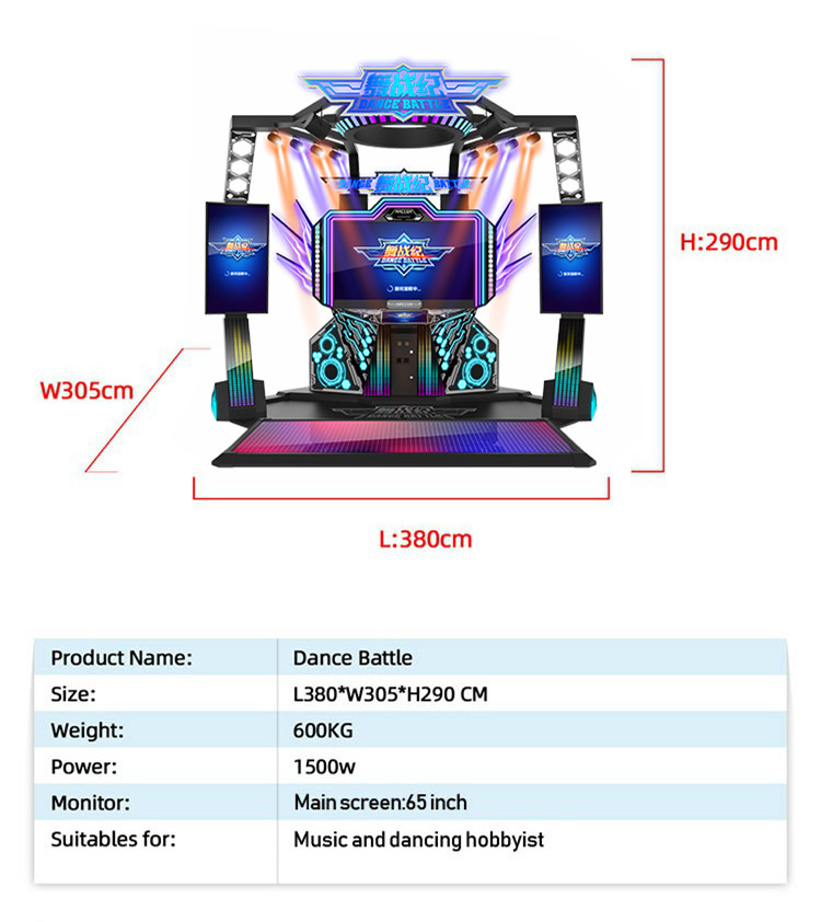 3 Screen Dance Battle Dancing Arcade Machine Somatosensory With Music