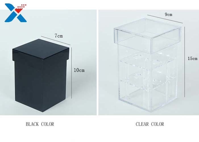 Custom Luxury Clear Acrylic Flower Box 9 * 9 * 15cm 7 * 7 * 10cm Light Weight