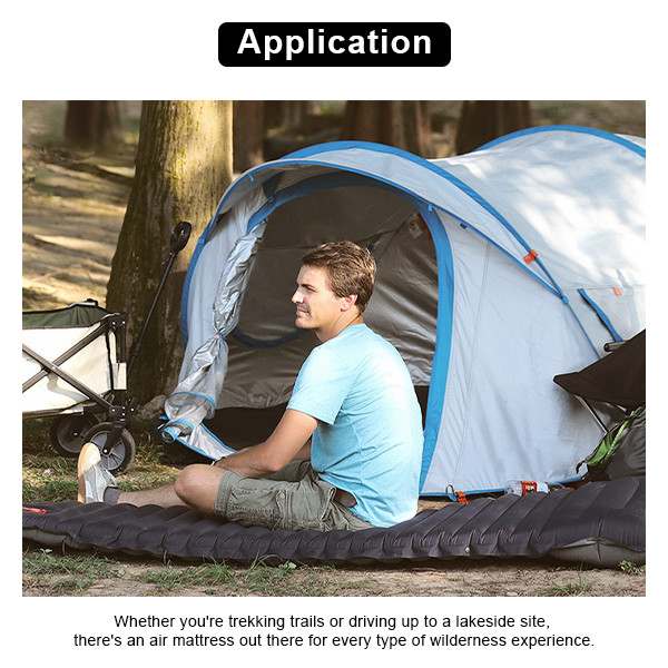 Quick Inflating Outdoor Sleeping Pad Double Outdoor Sleeping Mat For Family Camping