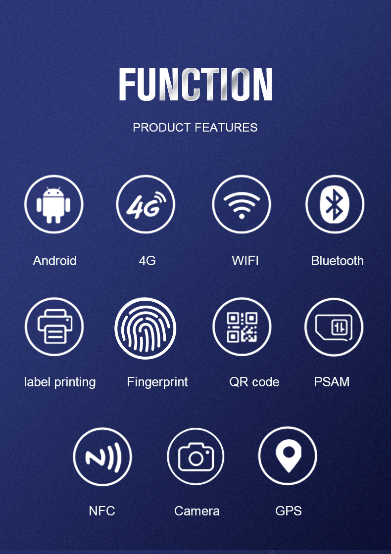 JZIOT SDK Equipped Wireless Portable Laser 1D 2D Handheld Android NFC Barcode PDA Scanner With Printer