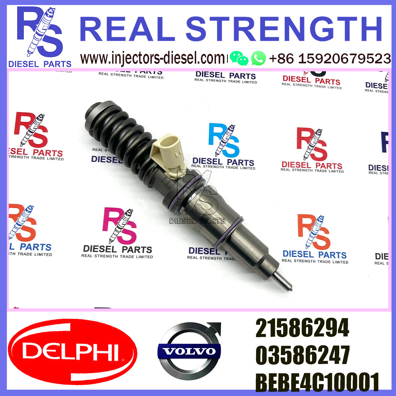 V-O-L-V 2pin injector21586294 03586247 3586247 Diesel pump Injector DELPHI BEBE4C10001 forV-O-L-V 9.0 LITRE TRUCK