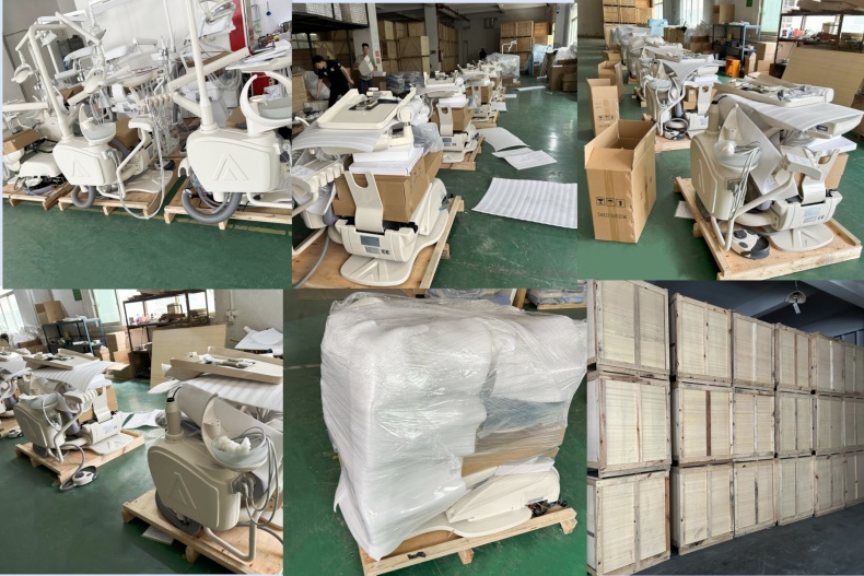 Dental Oral Set Dental Clinic Chair With Teeth Whitening Function LED Light Custom Accept Dental Equipment Chair Dental Unit